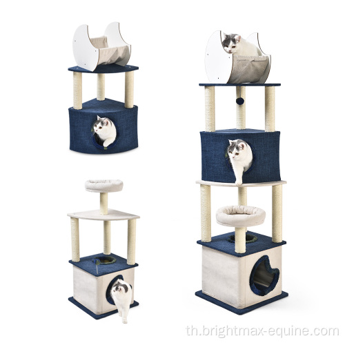 3 ใน 1 การออกแบบหลายชุดแมวรวมกัน DIY CAT CAT TREE